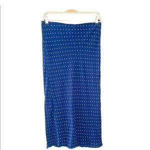 Madewell Navy Polka Dot Maxi Skirt